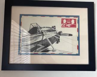 Propeller Airplane Framed Picture