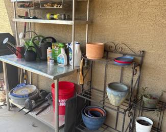 Patio Shelving And Gardening Supplies