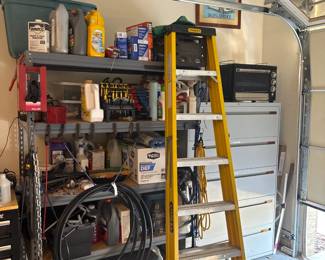 Stepladder And Garage Shelving