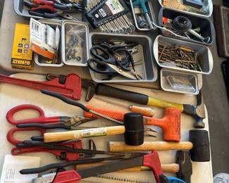 Assorted Hand Tools And Clamps