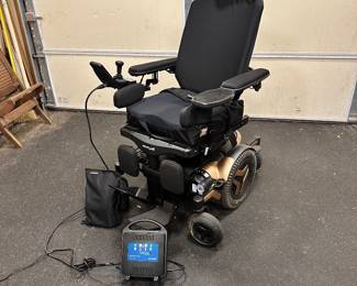 Permobile motorized electric wheelchair-never occupied-joystick hand-control  allows control of multiple speed and chair positions