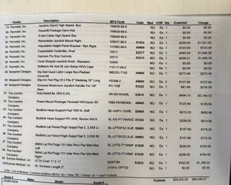 Permobile Wheelchair invoice