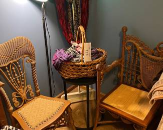 Victorian wicker chairs.