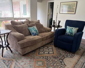 Area rugs, love seat