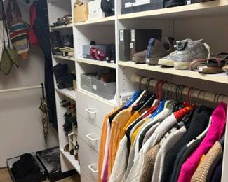 Women's clothing, shoes, scarves, belts
