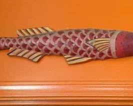 Jim Wagner (American 1940 - 2021) painted and carved fish