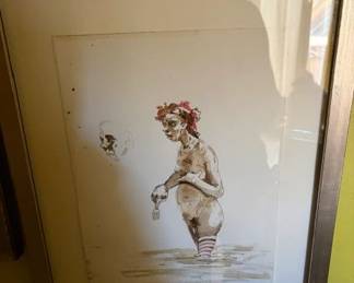 Sergio Garval (Mexican 1968- ) pen and watercolor on paper