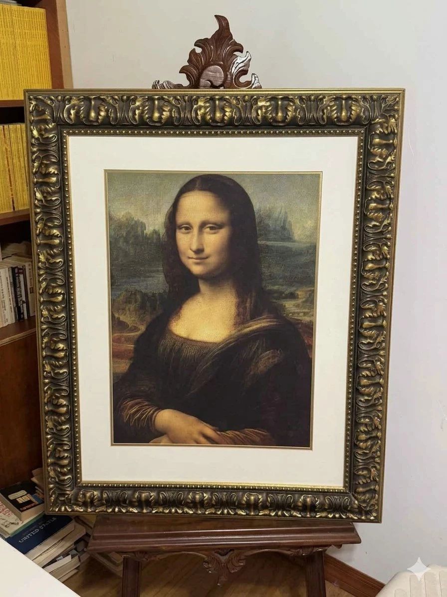 Print of the Mona Lisa by Leonardo da Vinci