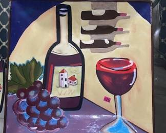 Wine and cheese serving platter