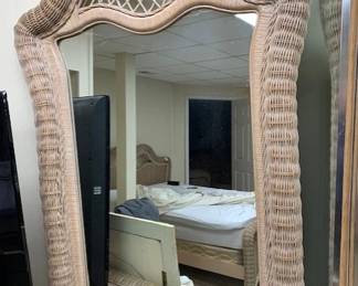 wicker mirror (large)