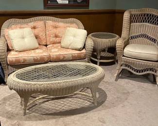 Wicker seating group