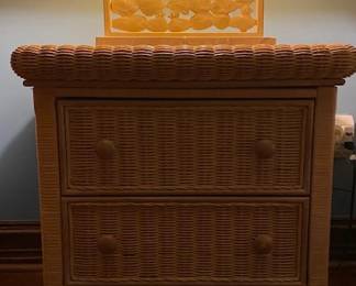 wicker nightstands (2)
