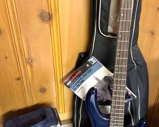 Cort Action 4-String Electric Bass Guitar Blue Metallic with Gig Bag