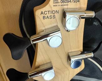 Cort Action 4-String Electric Bass Guitar Blue Metallic with Gig Bag