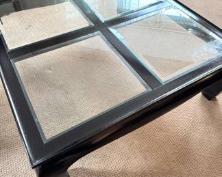 Century Furniture Asian Modern Ebonized Glass-Top Coffee Table