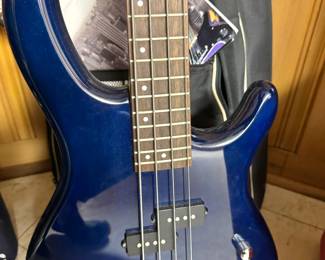 Cort Action 4-String Electric Bass Guitar Blue Metallic with Gig Bag