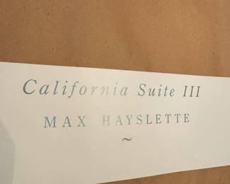 Max Hayslette “California Suite III” Floral Landscape Art Print, Framed
