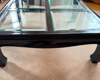 Century Furniture Asian Modern Ebonized Glass-Top Coffee Table