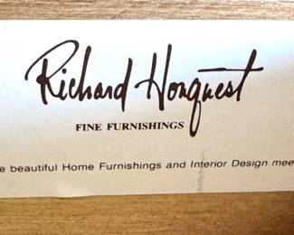 Richard Horquest Fine Furnishings Two-Tone Distressed Wood Sideboard Cabinet with Two Drawers & Paneled Doors