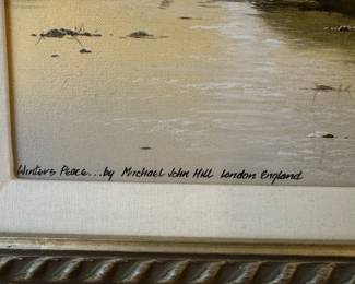 Michael John Hill "Winters Peace" Oil on Canvas with Gilt Gallery Frame