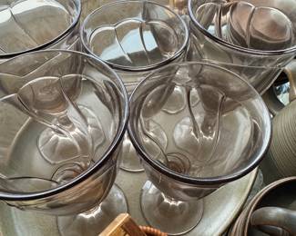 Noritake "Sweet Swirl" Smokey Grey Stemware