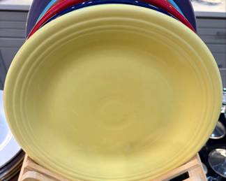 Homer Laughlin "Fiesta" Dinner Plates and Mugs.