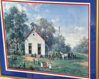 E.W. Dyke "Back To School  'Psalm 90:12' Framed Signed/Numbered w/ COA