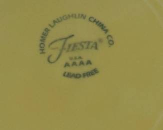 Homer Laughlin "Fiesta" Dinner Plates and Mugs.