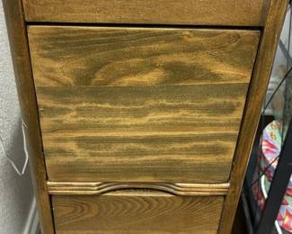 Vintage Waterfall Style Two-Drawer File Cabinet