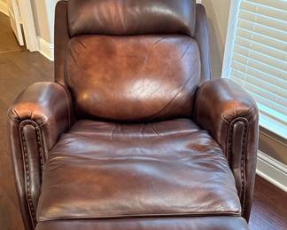 Traditional Flex Steel Power Leather Recliner