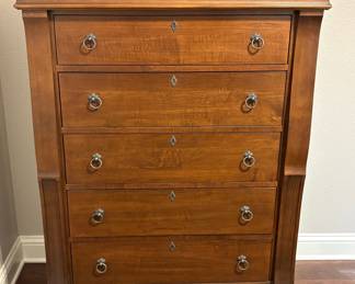 Louis Philippe Style Cherry Chest of Drawers