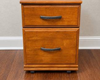 Two-Drawer Wood File Cabinet