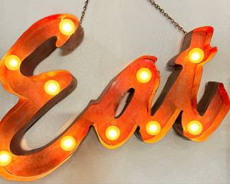 Vintage-Style "Eat" Marquee Sign (Large Metal)