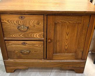 Antique Oak Washstand 