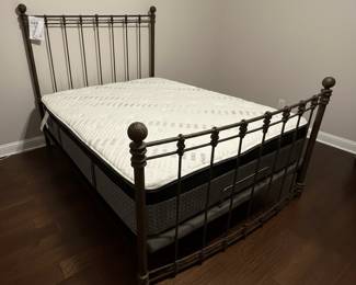 Wesley Allen "Latif" Iron Bed Frame Queen Size with Innova Adjustable Base