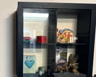 Vintage Wood & Glass Shadow Box/Shelf