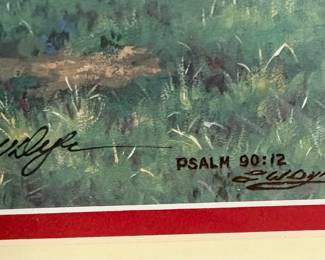 E.W. Dyke "Back To School  'Psalm 90:12' Framed Signed/Numbered w/ COA