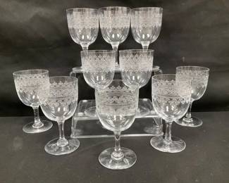 Fosteria Crystal Wine Glasses
