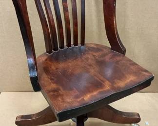 Wooden Rolling Office Chair