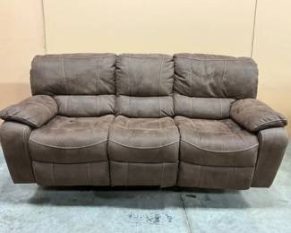 Microfiber Brown Recliner Sofa
