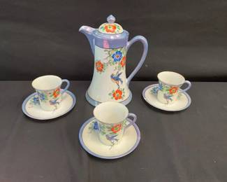 Blue Birdy Lustware Set