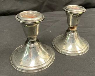 Newport Sterling Candle Stick Holders