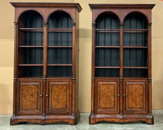 Double Arch Wooden Bookshelves