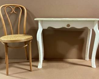 Painted Accent Table And Chair