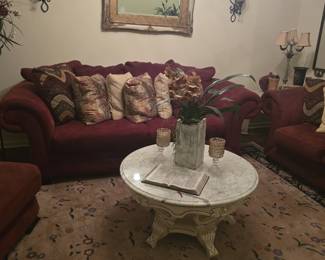 Oversized sofa and pillows 
