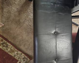Wooden Leather Bench Fair condition (Torn)