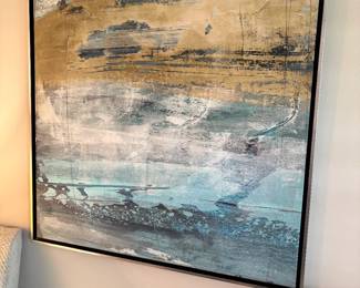 Another view of the large acrylic painting 