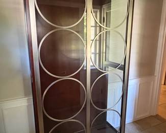 Tall 7' Glass Curio Cabinet with glass shelves - matched set of 2 available