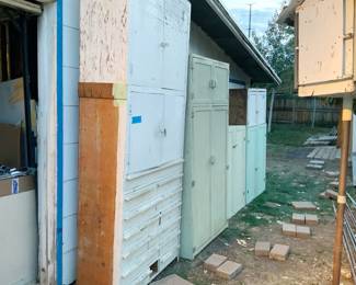 wood cabinets
