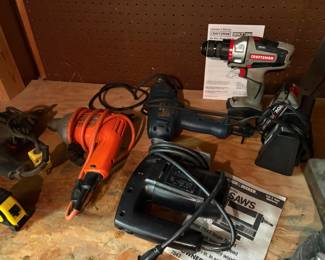 Electic drills, saws and sanders